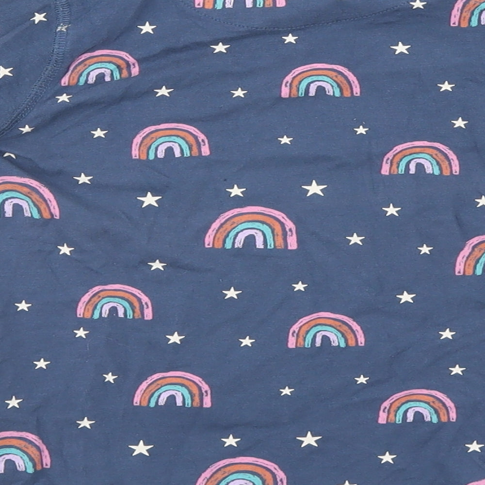 Marks and Spencer Boys Blue Geometric Pyjama Top Size 5-6 Years - Rainbow