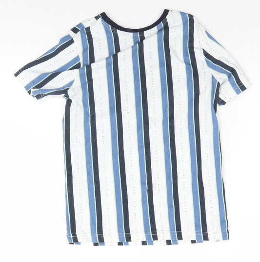 George Boys White Striped Basic T-Shirt Size 9-10 Years - Stay Real