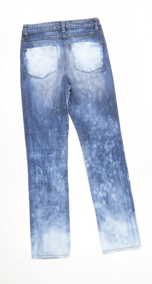 Papaya Womens Blue Straight Jeans Size 8 L28 in