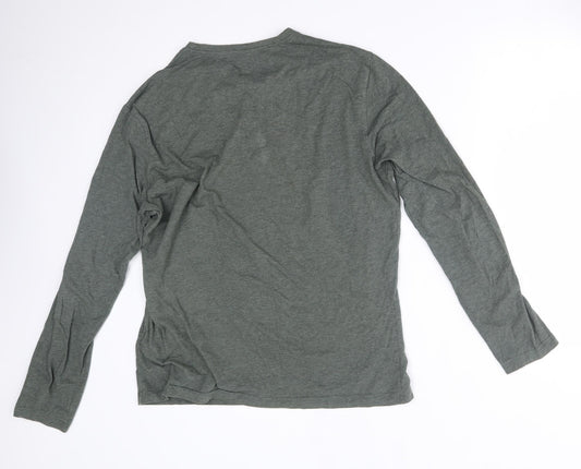 H&M Womens Green Basic T-Shirt Size L