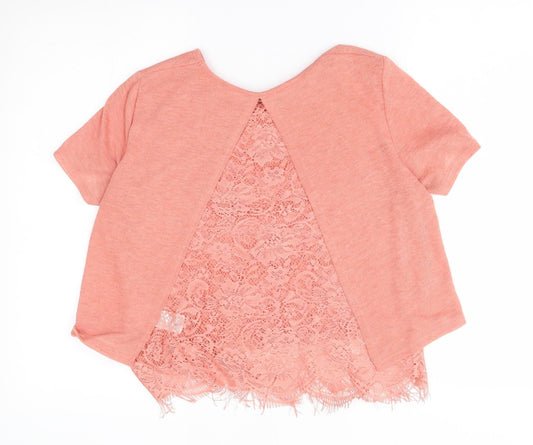 Miss Selfridge Womens Pink Basic Blouse Size 8