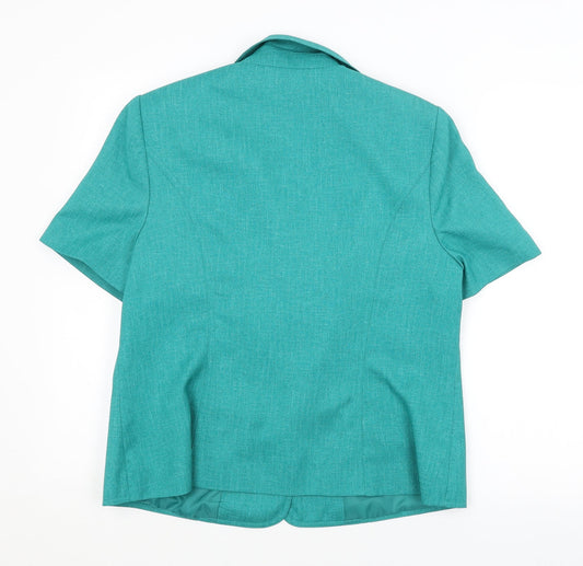 Preworn Womens Green Jacket Blazer Size 16