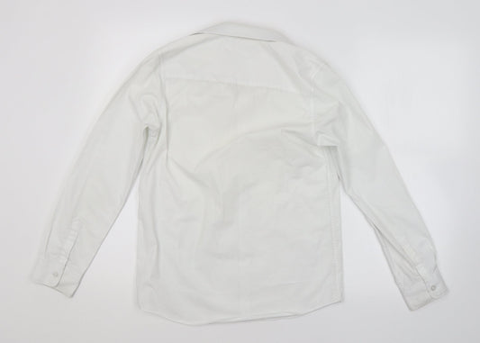 F&F Boys White Basic Button-Up Size 12-13 Years