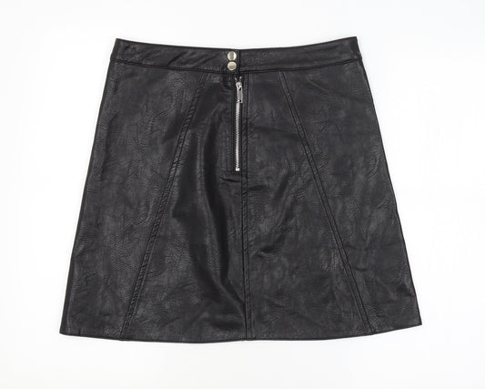 IVIVI Womens Black Mini Skirt Size L