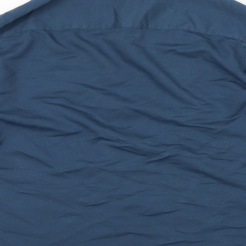 Roberto Carlo Mens Blue Button-Up Size L