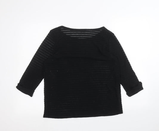 River Island Womens Black Basic T-Shirt Size 12