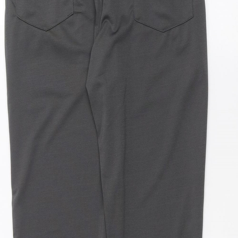 Preworn Womens Black Trousers Size 12 L25 in