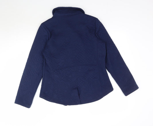 Isaac Mizrahi Womens Blue Jacket Coat Size XS
