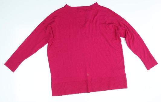 Mango Womens Pink Basic Blouse Size M