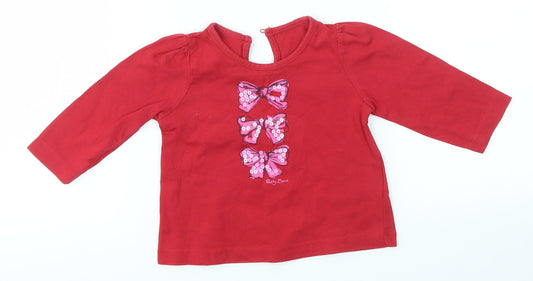 Matalan Baby Red Basic T-Shirt Size 6-9 Months