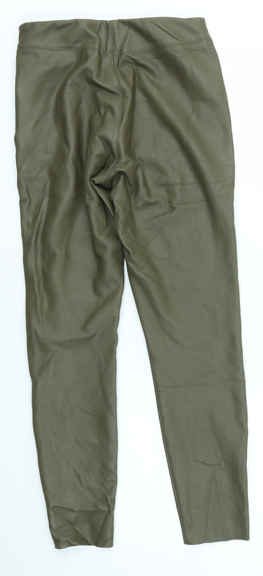 Topshop Womens Green Trousers Size 8 L26 in