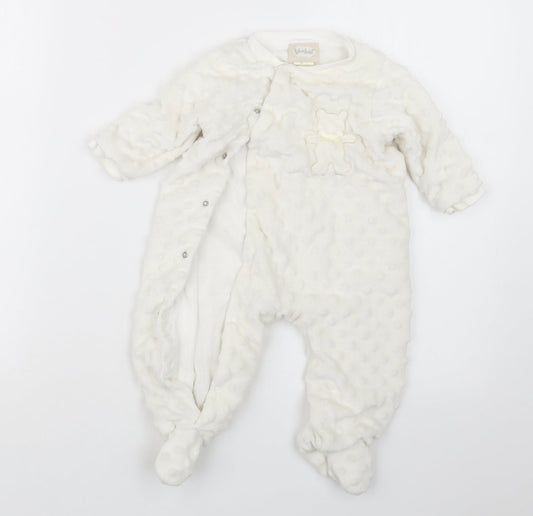 kyle&deena Girls White Coverall Outfit/Set Size 6-9 Months