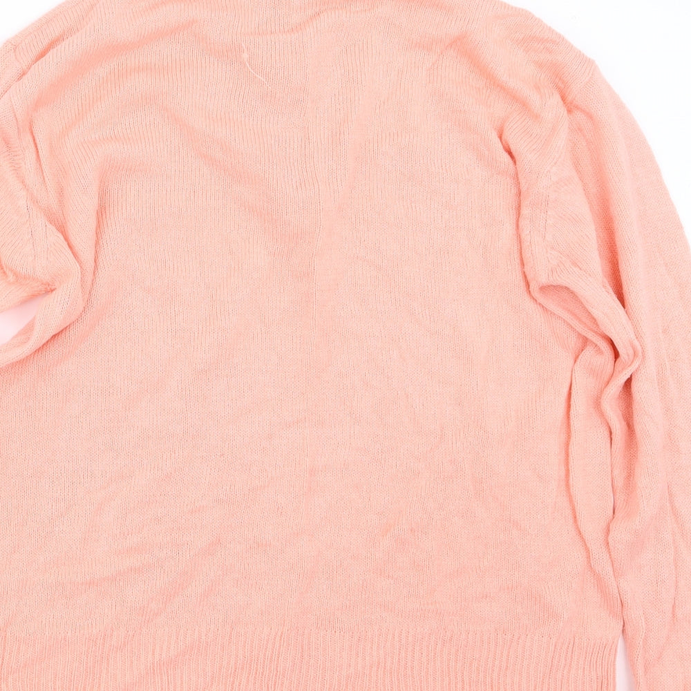 Damart Womens Orange Knit Pullover Jumper Size 16