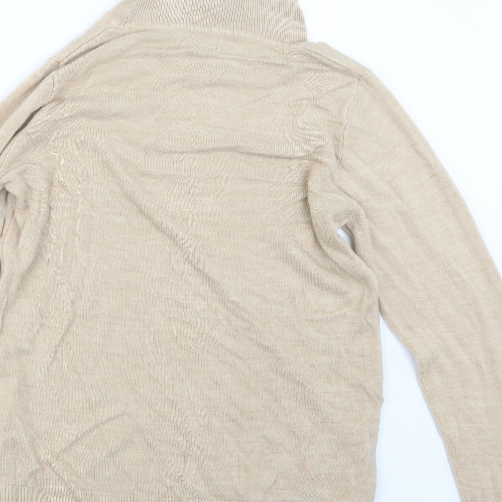 Papaya Womens Beige Knit Pullover Jumper Size 14
