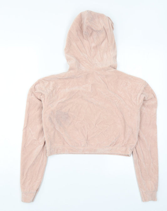 Miss Selfridge Womens Pink Pullover Hoodie Size 4 - Je T'aime