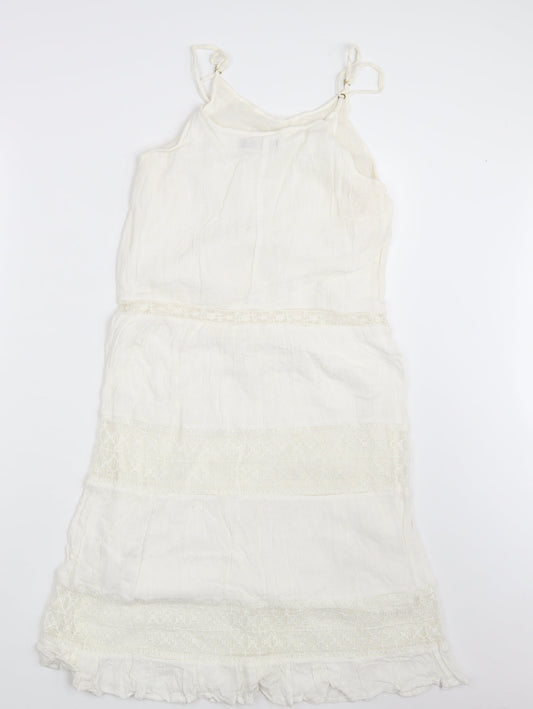 Boohoo Womens Ivory Argyle/Diamond Fit & Flare Size 8