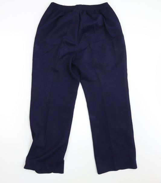 M&S Womens Blue Bloomer Trousers Size 16 L26 in
