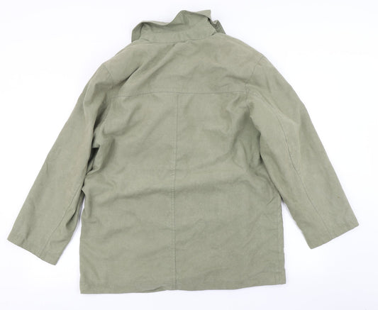 Preworn Womens Green Overcoat Coat Size 12