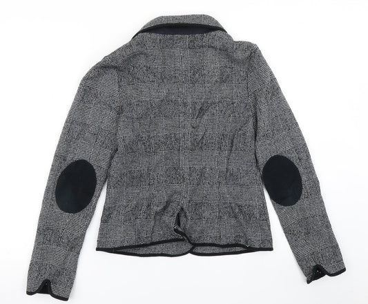 NEXT Womens Grey Check Jacket Blazer Size 10