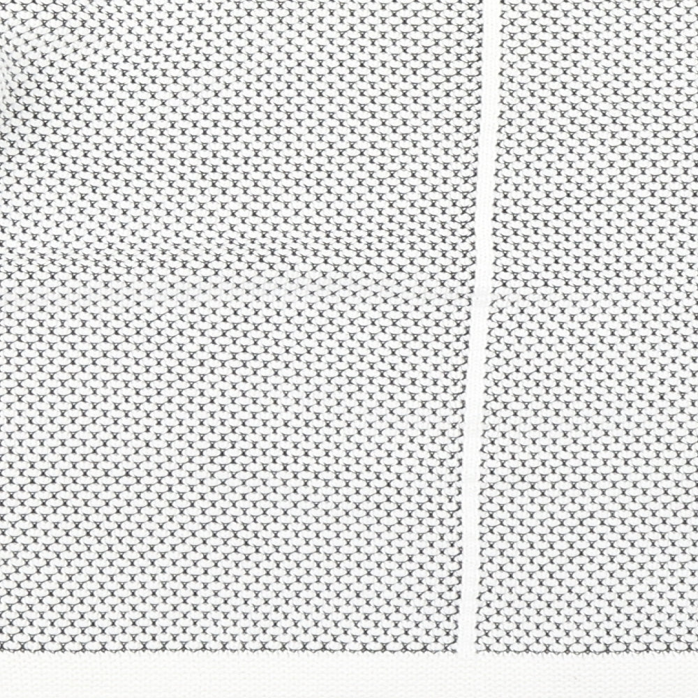 M&S Womens White Polka Dot Knit Pullover Jumper Size 14 - Cropped