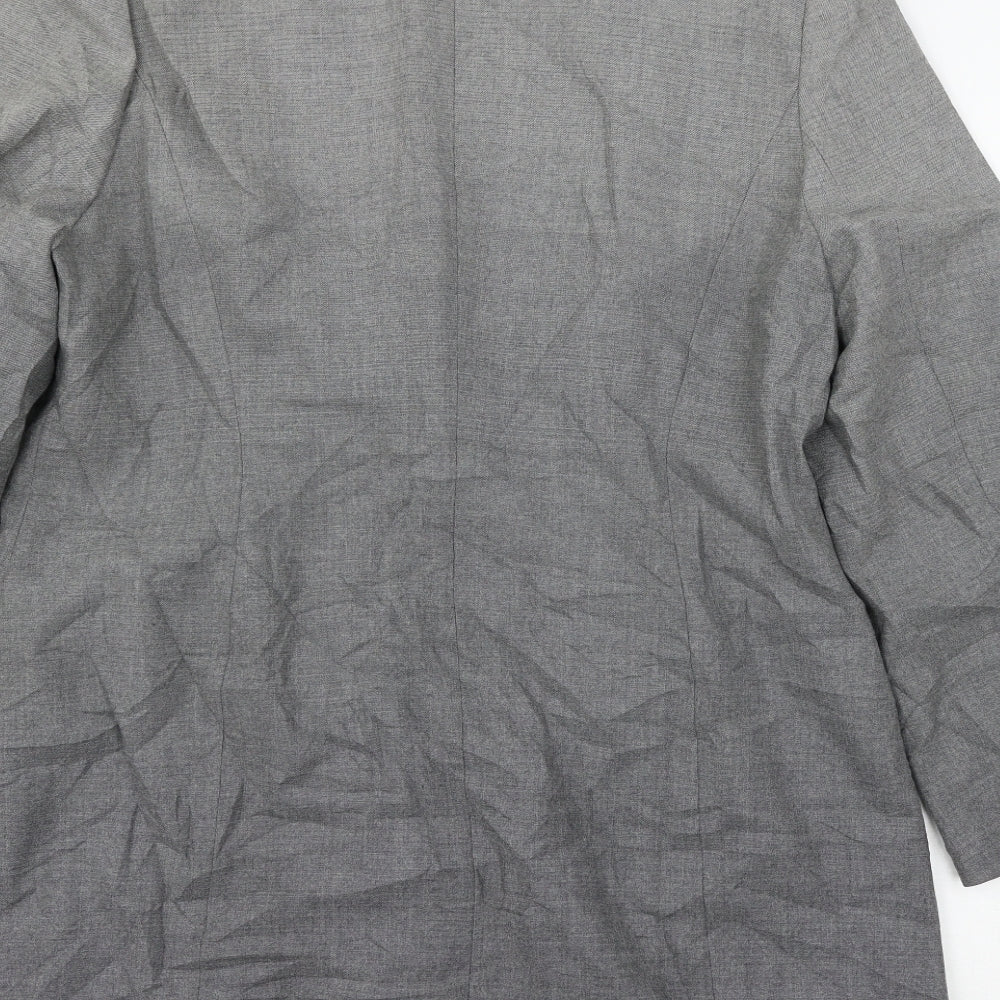 Bianca Womens Grey Jacket Suit Jacket Size 16 - ombre