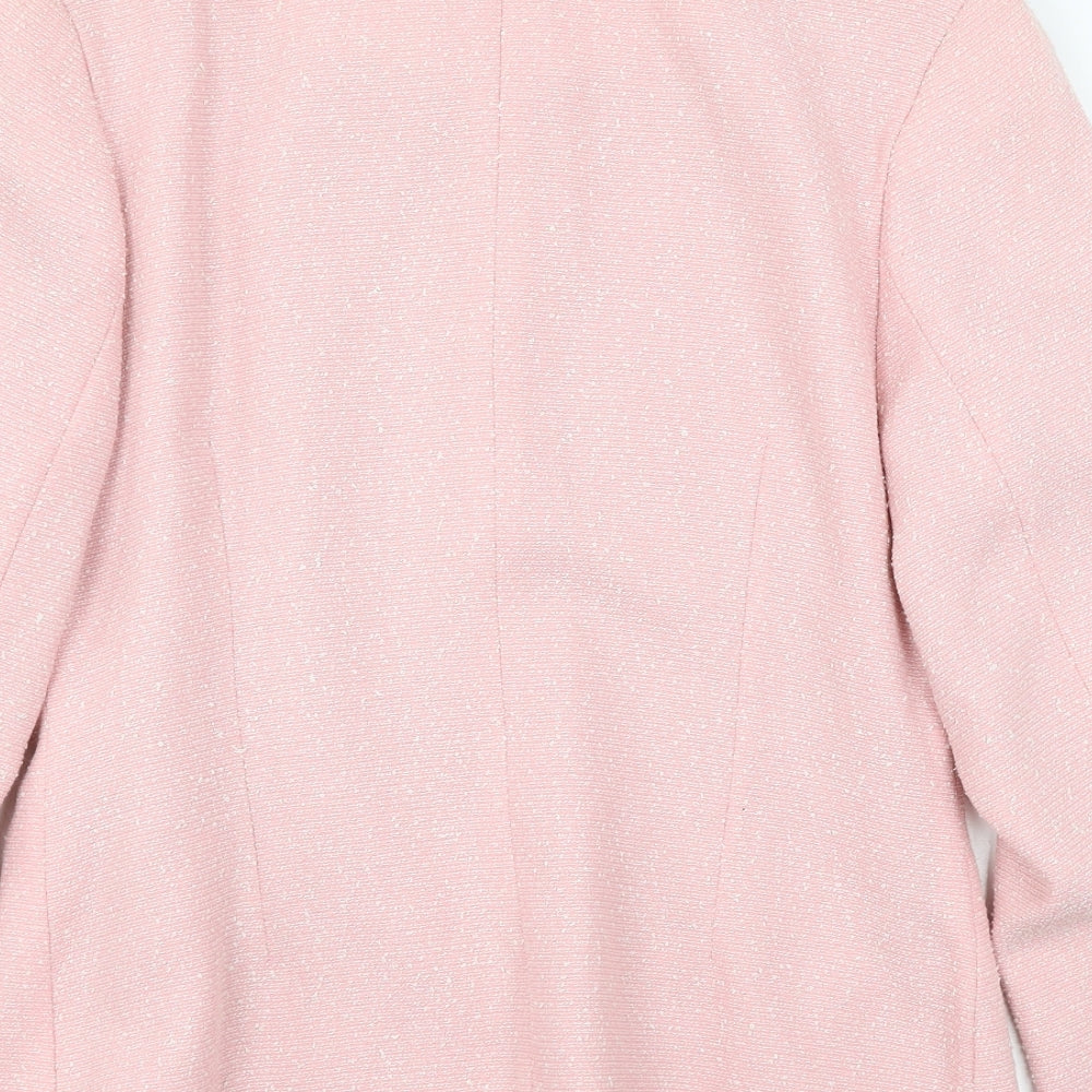 Preworn Womens Pink Pea Coat Coat Size 10