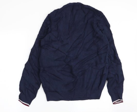 Blue Harbour Mens Blue Pullover Jumper Size M
