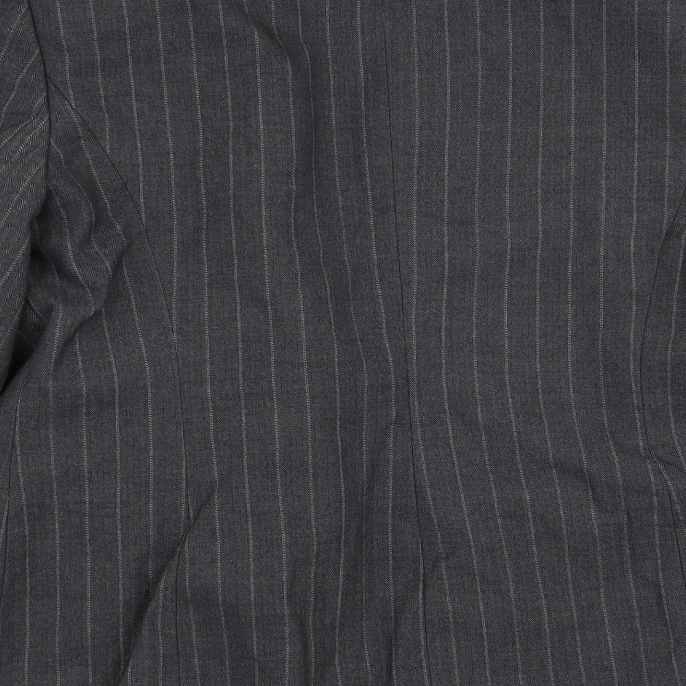 Autonomy Womens Grey Striped Jacket Blazer Size 10