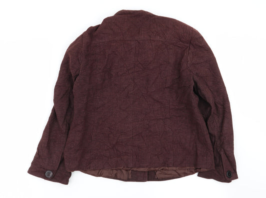 M&Co Womens Brown Jacket Coat Size 14