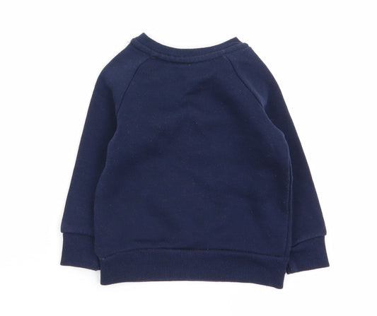 Primark Girls Blue Pullover Jumper Size 6-9 Months