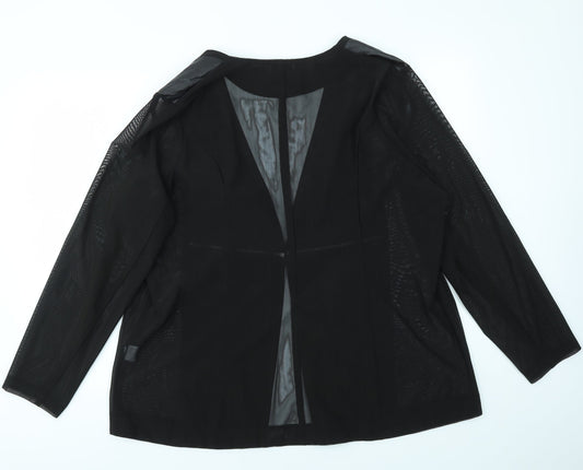 GOZZIP Womens Black Jacket Size L