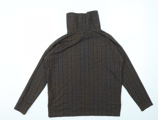 NEXT Womens Brown Geometric Basic T-Shirt Size 8