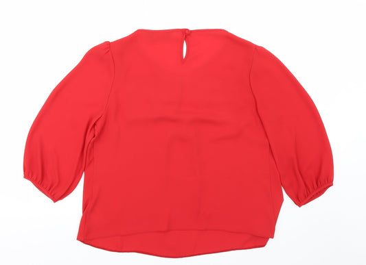 Dorothy Perkins Womens Red Basic Blouse Size 12