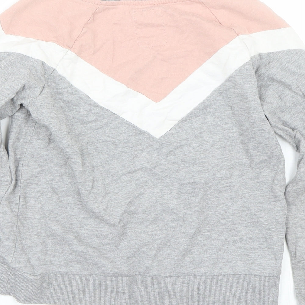 TU Girls Grey Striped Pullover Sweatshirt Size 12 Years