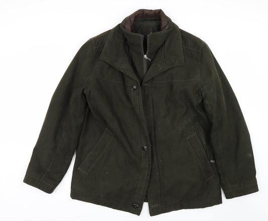 Jupiter Mens Green Overcoat Coat Size S