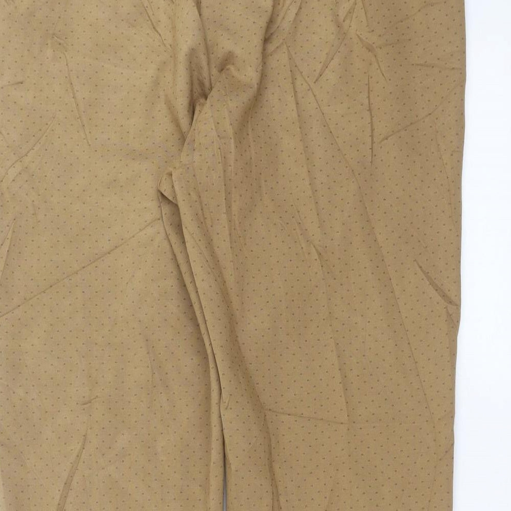 Preworn Womens Beige Trousers Size 18 L29 in - dotted pattern