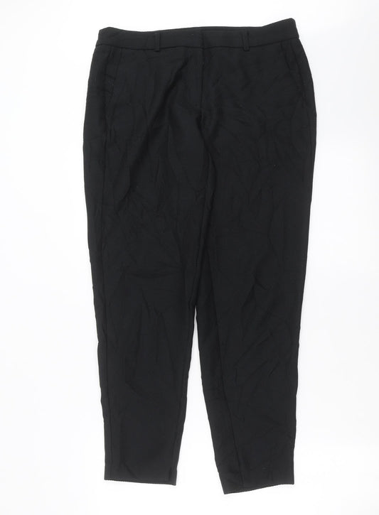 Dorothy Perkins Womens Black Trousers Size 12 L28 in