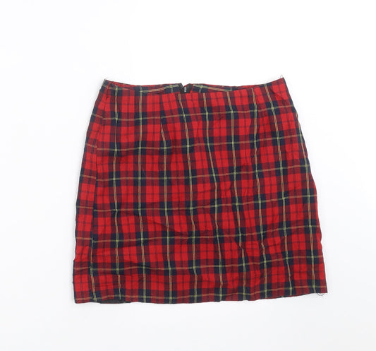 New Look Girls Red Plaid Mini Set Size 8 Years
