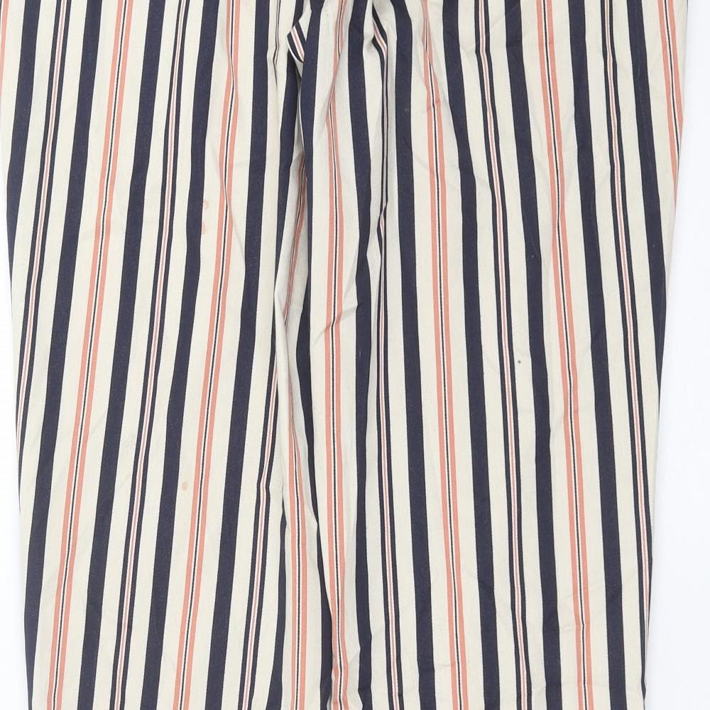 River Island Womens Beige Striped Trousers Size 8 L28 in