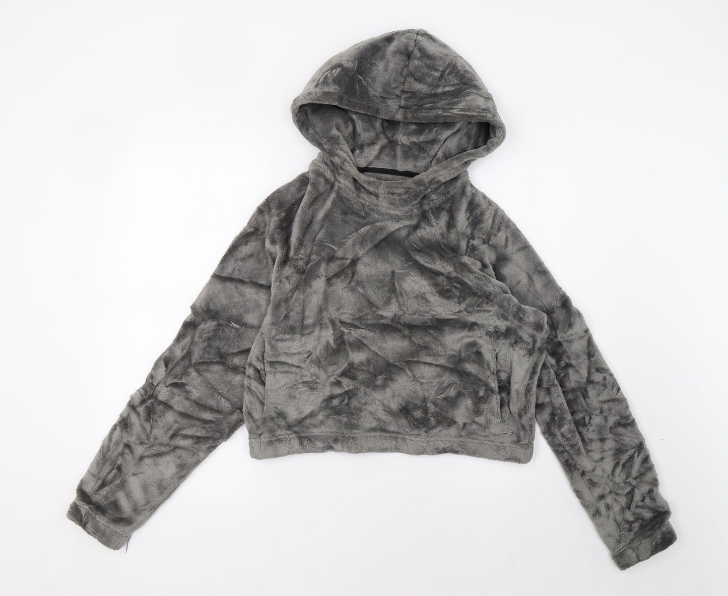 Hollister Womens Grey Pullover Hoodie Size XS