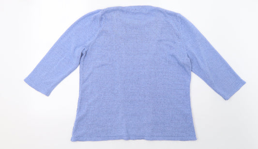 Bonmarché Womens Blue Pullover Sweatshirt Size M