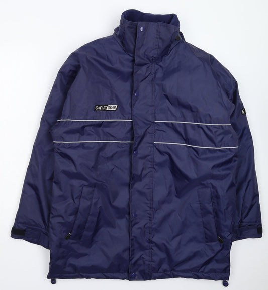 Gaelic Gear Mens Blue Rain Coat Coat Size XS - Oversized