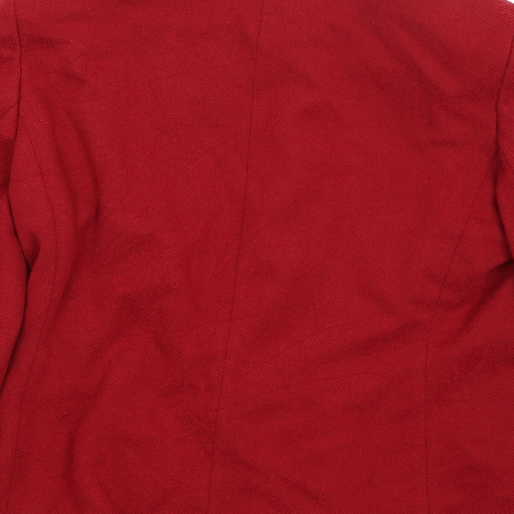 M&S Womens Red Jacket Blazer Size 12