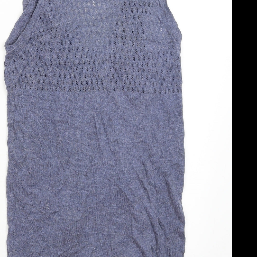 New Look Womens Blue Vest Jumper Size 8