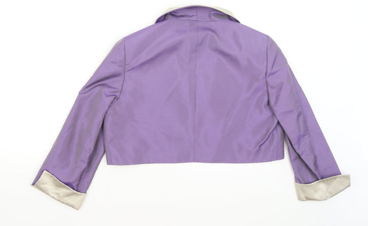 Mireia Womens Purple Jacket Blazer Size 16