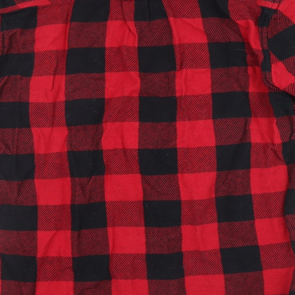Primark Mens Purple Check Button-Up Size S