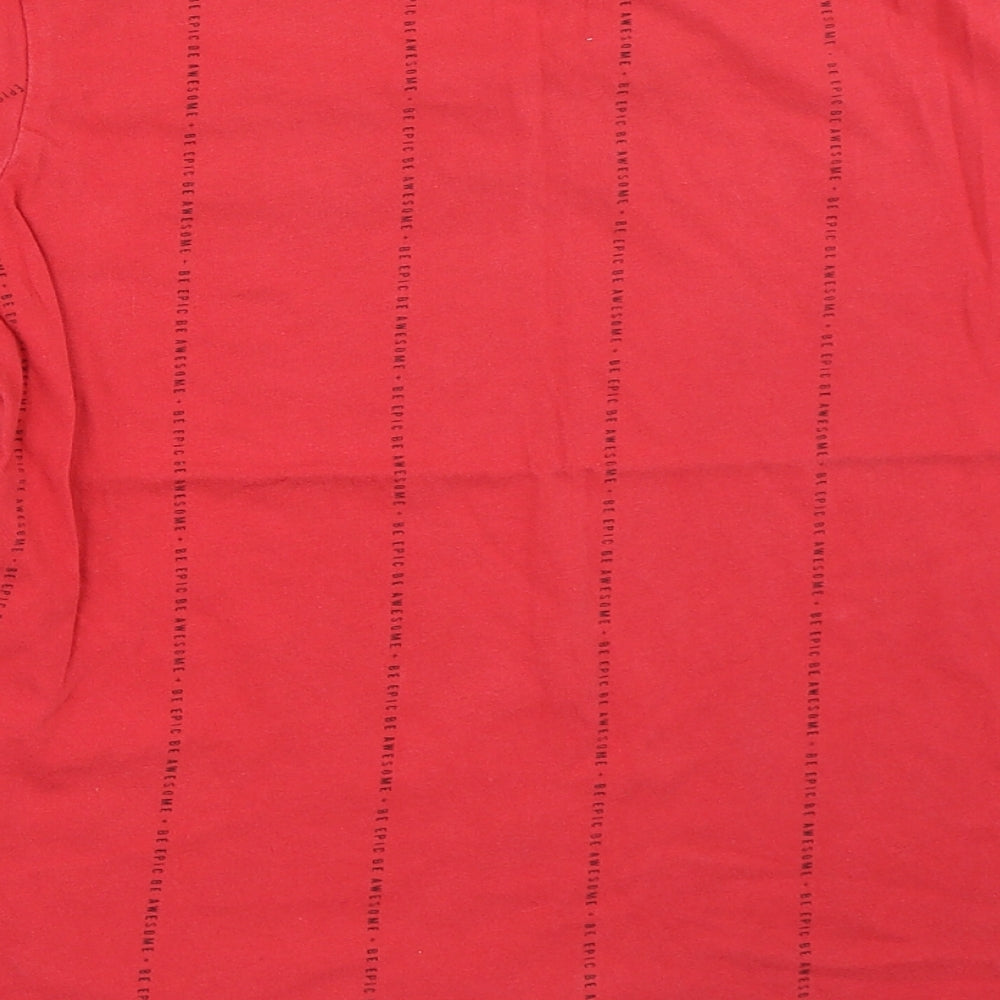 George Boys Red Basic T-Shirt Size 12-13 Years