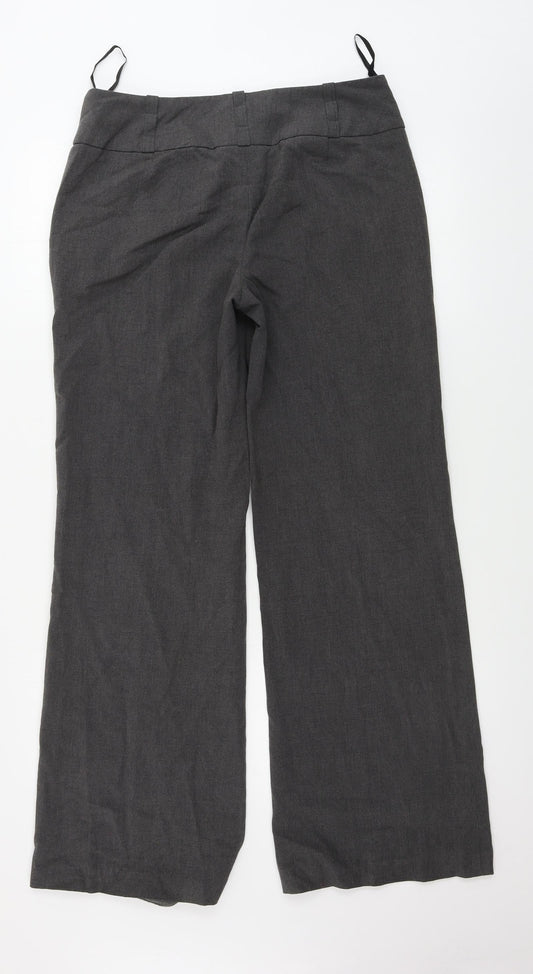 Red Herring Womens Grey Trousers Size 12 L29 in