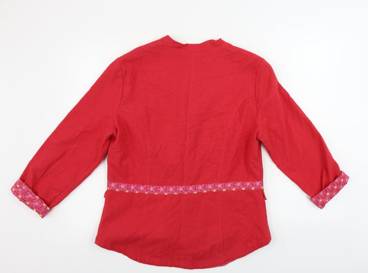 la flance du mekong Womens Red Jacket Coat Size L