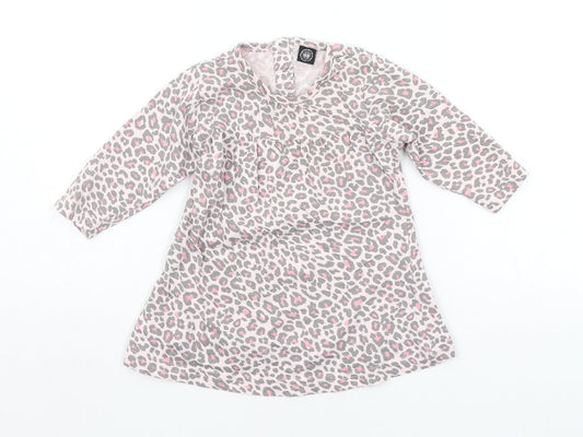 North Lights Baby Pink Animal Print Basic T-Shirt Size 3-6 Months